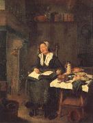 BREKELENKAM, Quiringh van A Woman Asleep by a Fire oil painting artist